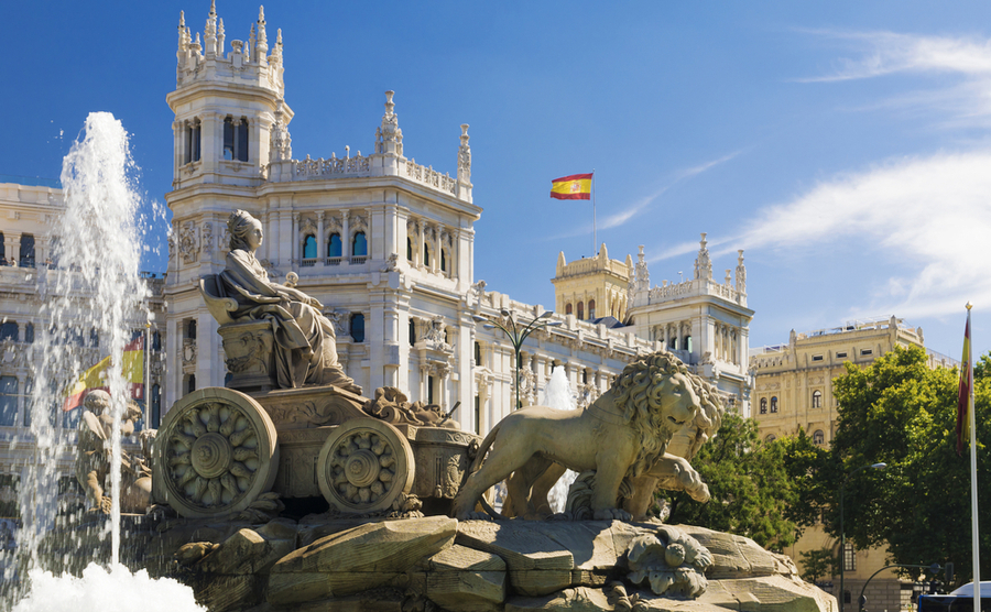 Cibeles Fountain in Madrid.