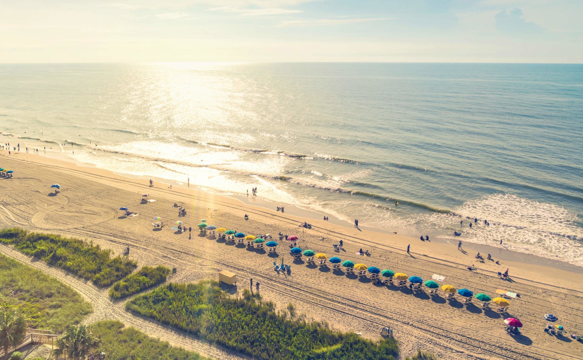 With a beach like this (and some of the cheapest homes in the US), it's no wonder Myrtle Bay's a popular location.