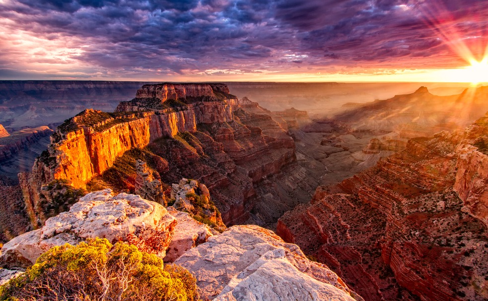 Sunset over the Grand Canyon