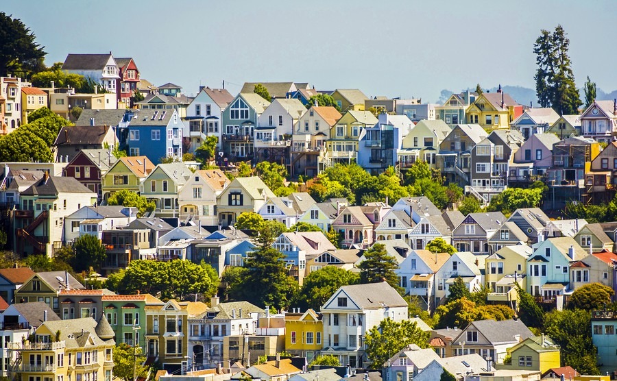 Urban houses in San Francisco