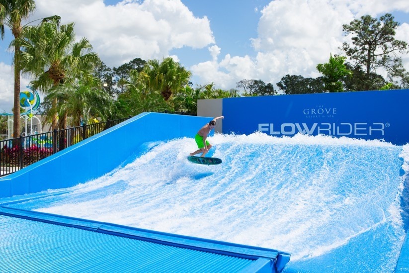 Surfing at the Grove Resort, Orlando